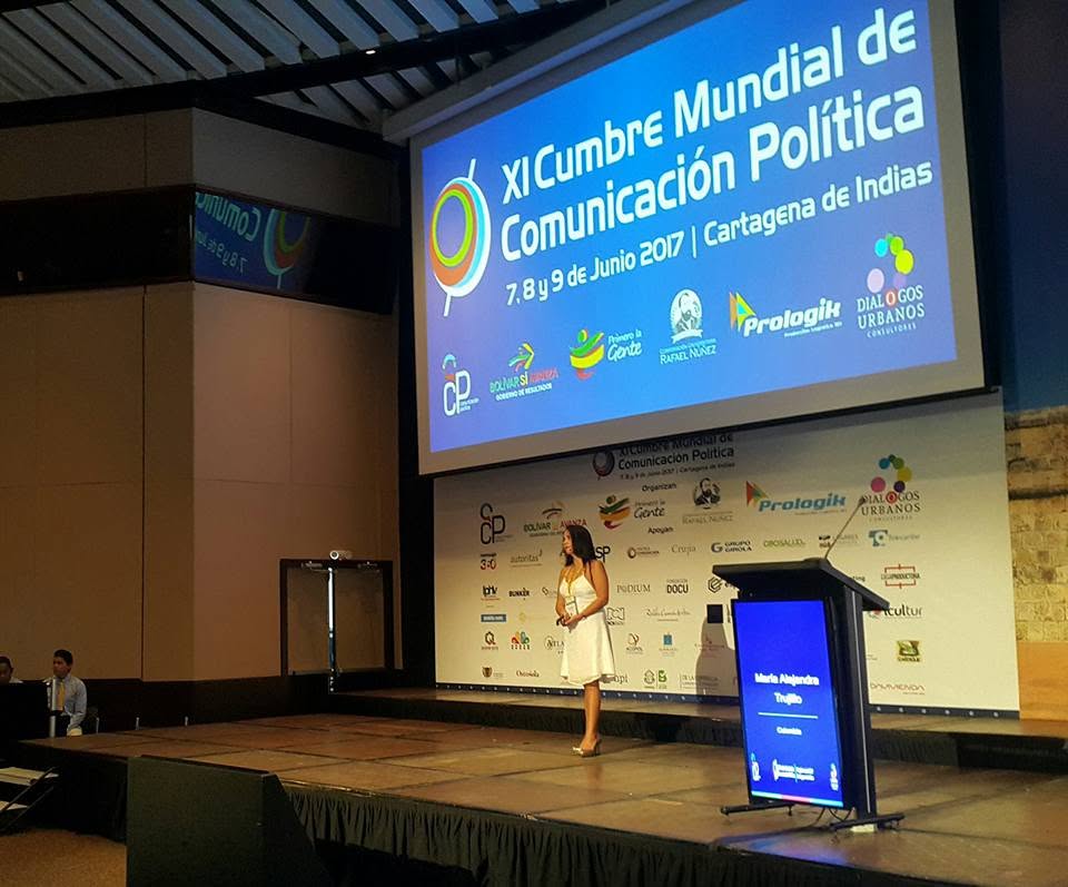 María Alejandra Trujillo en la Cumbre Mundial de Comunicación Política en Cartagena